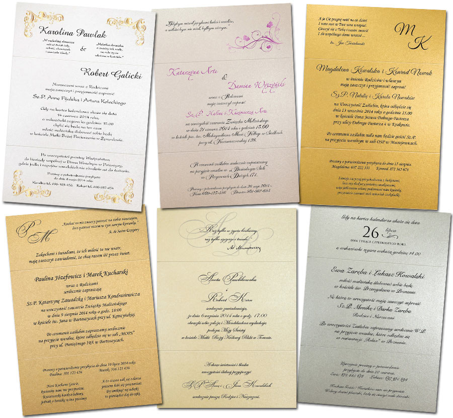 zaproszenia ślubne teksty